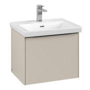 Тумба под раковину Villeroy & Boch Subway 3.0 52,3х42,9 см ДСП/алюминий серый кашемир/черный вулкан C579L1VN