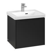 Тумба під раковину Villeroy & Boch Subway 3.0 47,3х42,9 см ДСП/алюміній чорний вулкан/чорний вулкан C580L1VL