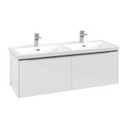 Тумба под раковину Villeroy & Boch Subway 3.0 127,2х42,9 см ДСП/алюминий бриллиантовый белый C56700VE