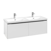 Тумба под раковину Villeroy & Boch Subway 3.0 127,2х42,9 см ДСП/алюминий чистый белый/черный вулкан C56701VF