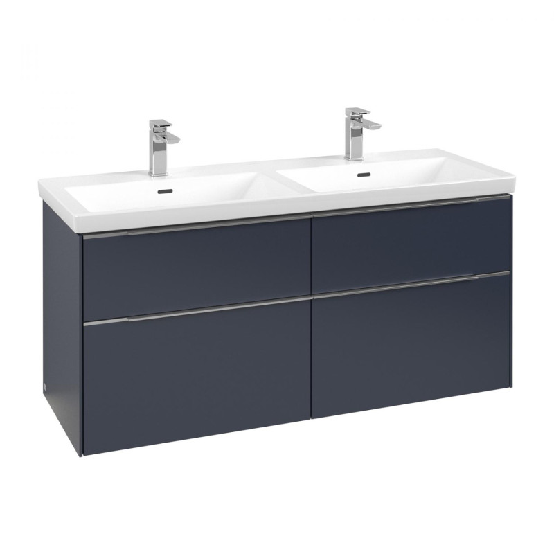 Тумба под раковину Villeroy & Boch Subway 3.0 127,2х57,6 см ДСП/алюминий морской синий C56800VQ