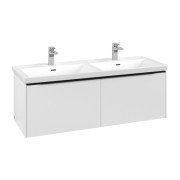 Тумба под раковину Villeroy & Boch Subway 3.0 127,2х42,9 см ДСП/алюминий чистый белый/черный вулкан C56701VF