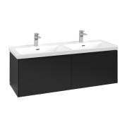 Тумба под раковину Villeroy & Boch Subway 3.0 127,2х42,9 см ДСП/алюминий черный вулкан/черный вулкан C56701VL