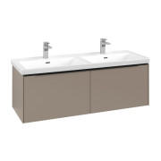 Тумба под раковину Villeroy & Boch Subway 3.0 127,2х42,9 см ДСП/алюминий тауп/черный вулкан C56701VM