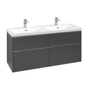 Тумба під раковину Villeroy & Boch Subway 3.0 127,2х57,6 см ДСП/алюміній графіт C56800VR