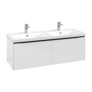 Тумба под раковину Villeroy & Boch Subway 3.0 127,2х42,9 см ДСП/алюминий бриллиантовый белый /черный вулкан C56701VE