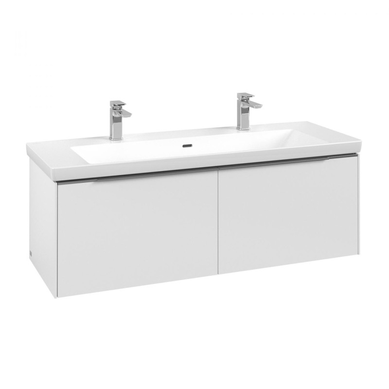 Тумба под раковину Villeroy & Boch Subway 3.0 127,2х42,9 см ДСП/алюминий чистый белый C60100VF