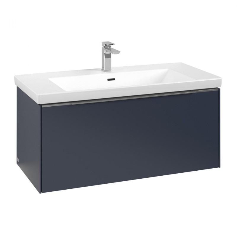 Тумба под раковину Villeroy & Boch Subway 3.0 97,3х42,9 см ДСП/алюминий морской синий C56900VQ