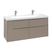 Тумба под раковину Villeroy & Boch Subway 3.0 127,2х57,6 см ДСП/алюминий тауп C60200VM