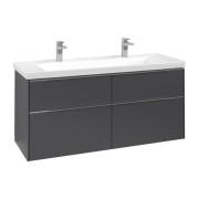 Тумба под раковину Villeroy & Boch Subway 3.0 127,2х57,6 см ДСП/алюминий графит/монохром C60202VR