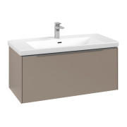 Тумба під раковину Villeroy & Boch Subway 3.0 97,3х42,9 см ДСП/алюміній тауп C56900VM
