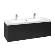 Тумба под раковину Villeroy & Boch Subway 3.0 127,2х42,9 см ДСП/алюминий черный вулкан/черный вулкан C60101VL