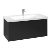 Тумба под раковину Villeroy & Boch Subway 3.0 97,3х42,9 см ДСП/алюминий черный вулкан/черный вулкан C56901VL