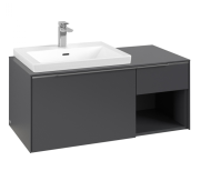 Тумба под раковину Villeroy & Boch Subway 3.0 100х42,3 см ДСП/алюминий графит C57200VR