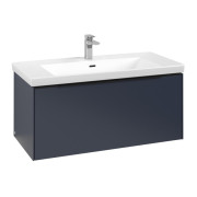 Тумба під раковину Villeroy & Boch Subway 3.0 97,3х42,9 см ДСП/алюміній морський синій/чорний вулкан C56901VQ