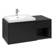 Тумба под раковину Villeroy & Boch Subway 3.0 100х42,3 см ДСП/алюминий черный вулкан/черный вулкан C57201VL