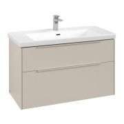 Тумба под раковину Villeroy & Boch Subway 3.0 97,3х57,6 см ДСП/алюминий серый кашемир/монохром C57002VN