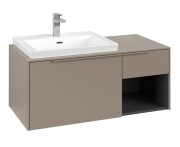 Тумба под раковину Villeroy & Boch Subway 3.0 100х42,3 см ДСП/алюминий тауп/монохром C57202VM