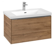 Тумба под раковину Villeroy & Boch Subway 3.0 77,2х42,9 см ДСП/алюминий дуб канзас C57300RH