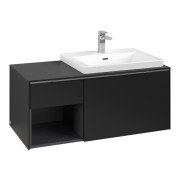 Тумба под раковину Villeroy & Boch Subway 3.0 100х42,3 см ДСП/алюминий черный вулкан C57100VL