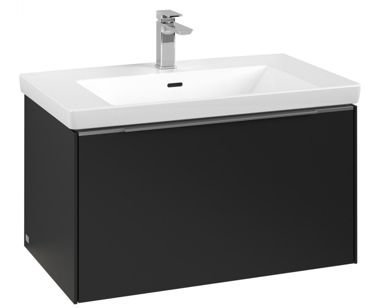 Тумба под раковину Villeroy & Boch Subway 3.0 77,2х42,9 см ДСП/алюминий черный вулкан C57300VL