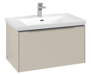 Тумба под раковину Villeroy & Boch Subway 3.0 77,2х42,9 см ДСП/алюминий серый кашемир C57300VN