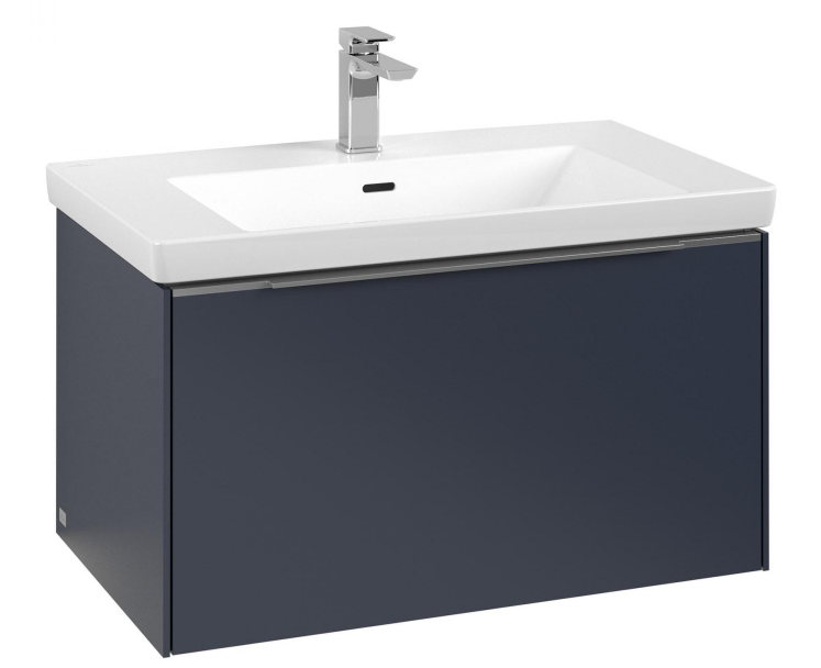 Тумба под раковину Villeroy & Boch Subway 3.0 77,2х42,9 см ДСП/алюминий морской синий C57300VQ