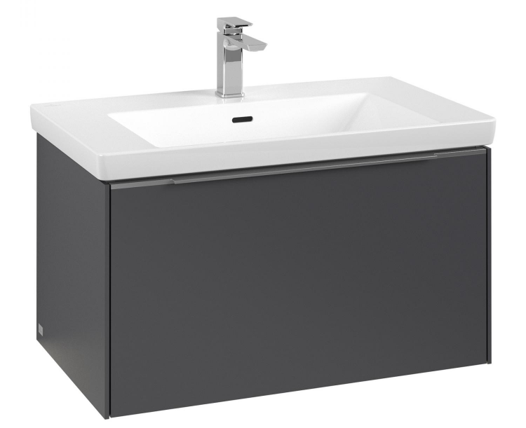 Тумба под раковину Villeroy & Boch Subway 3.0 77,2х42,9 см ДСП/алюминий графит C57300VR