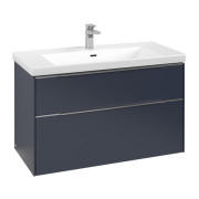 Тумба под раковину Villeroy & Boch Subway 3.0 97,3х57,6 см ДСП/алюминий морской синий C57000VQ