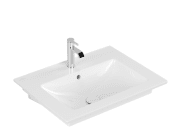 Раковина Villeroy & Boch Venticello 65х50 см с переливом санитарная керамика CeramicPlus каменный белый 412465RW