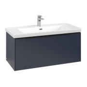 Тумба під раковину Villeroy & Boch Subway 3.0 97,3х42,9 см ДСП/алюміній морський синій/чорний вулкан C56901VQ