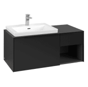 Тумба під раковину Villeroy & Boch Subway 3.0 100х42,3 см ДСП/алюміній чорний вулкан/чорний вулкан C57201VL