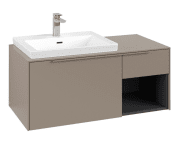 Тумба под раковину Villeroy & Boch Subway 3.0 100х42,3 см ДСП/алюминий тауп/монохром C57202VM