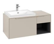 Тумба під раковину Villeroy & Boch Subway 3.0 100х42,3 см ДСП/алюміній сірий кашемір/монохром C57202VN