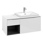 Тумба под раковину Villeroy & Boch Subway 3.0 100х42,3 см ДСП/алюминий белый бриллиант C57100VE