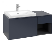 Тумба під раковину Villeroy & Boch Subway 3.0 100х42,3 см ДСП/алюміній синій морський/монохром C57202VQ