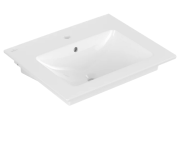 Раковина Villeroy&Boch Venticello 60х50 см шліфована санітарна кераміка CeramicPlus кам'яний білий 4124G6RW