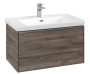 Тумба під раковину Villeroy & Boch Subway 3.0 77,2х42,9 см ДСП/алюміній кам'яний дубм C57300RK