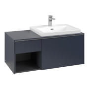 Тумба под раковину Villeroy & Boch Subway 3.0 100х42,3 см ДСП/алюминий морской синий C57100VQ