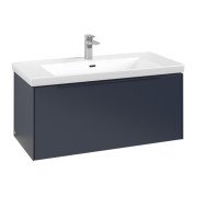 Тумба под раковину Villeroy & Boch Subway 3.0 97,3х42,9 см ДСП/алюминий морской синий/монохром C56902VQ