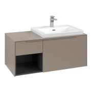 Тумба под раковину Villeroy & Boch Subway 3.0 100х42,3 см ДСП/алюминий тауп/монохром C57102VM