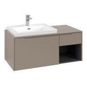 Тумба под раковину Villeroy & Boch Subway 3.0 100х42,3 см ДСП/алюминий тауп C57200VM