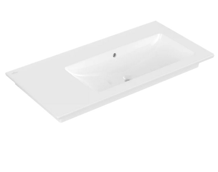 Раковина Villeroy & Boch Venticello 100х50 см чаша справа санитарная керамика CeramicPlus альпийский белый 4134R3R1