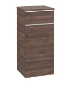 Шафка для ванної Villeroy & Boch Venticello 40,4х37,2 см петлі зліва ДСП дуб аризона/ручка алюміній білий A95002VH