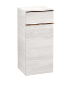 Шафка для ванної Villeroy & Boch Venticello 40,4х37,2 см петлі зліва ДСП/МДФ біле дерево/ручка мідь A95005E8