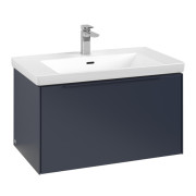 Тумба под раковину Villeroy & Boch Subway 3.0 77,2х42,9 см ДСП/алюминий морской синий/монохром C57302VQ