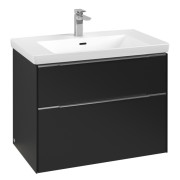 Тумба под раковину Villeroy & Boch Subway 3.0 77,2х57,6 см ДСП/алюминий черный вулкан C57400VL