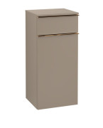 Шафка для ванної Villeroy & Boch Venticello 40,4х37,2 см петлі зліва ДСП трюфель сірий/ручка мідь A95005VG