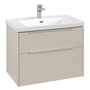 Тумба под раковину Villeroy & Boch Subway 3.0 77,2х57,6 см ДСП/алюминий серый кашемир/монохром C57402VN