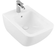 Биде подвесное Villeroy & Boch Venticello 37,5х56 см санитарная керамика CeramicPlus альпийский белый 441100R1